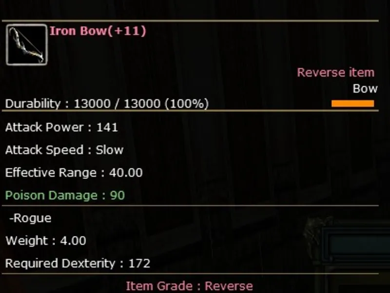 İRON BOW +11 Rebirth
